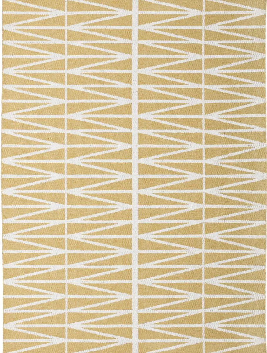 Plastic woven rug „Helmi“ (yellow) | Kunstbaron