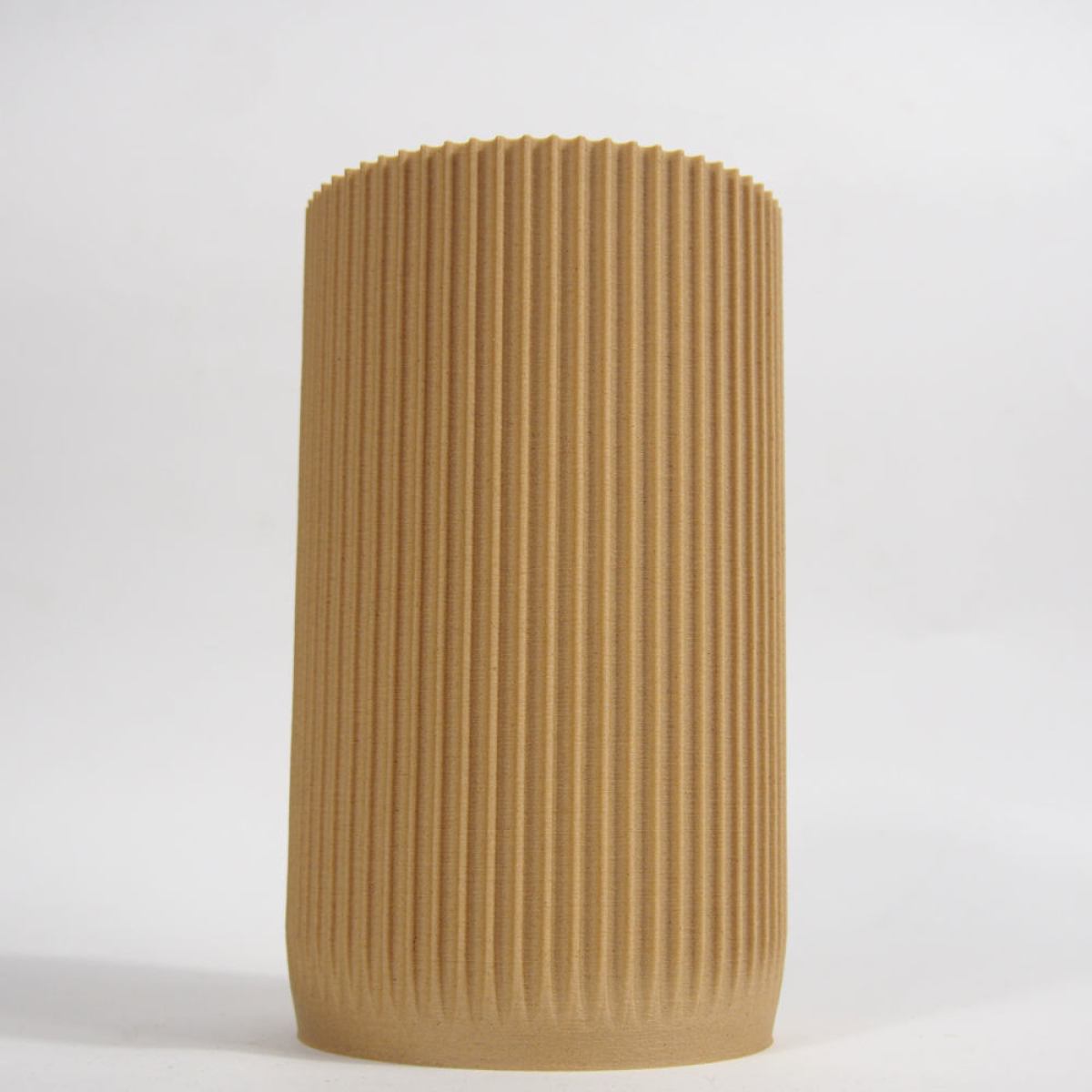 Sustainable design vase with groove structure Ø 11 cm