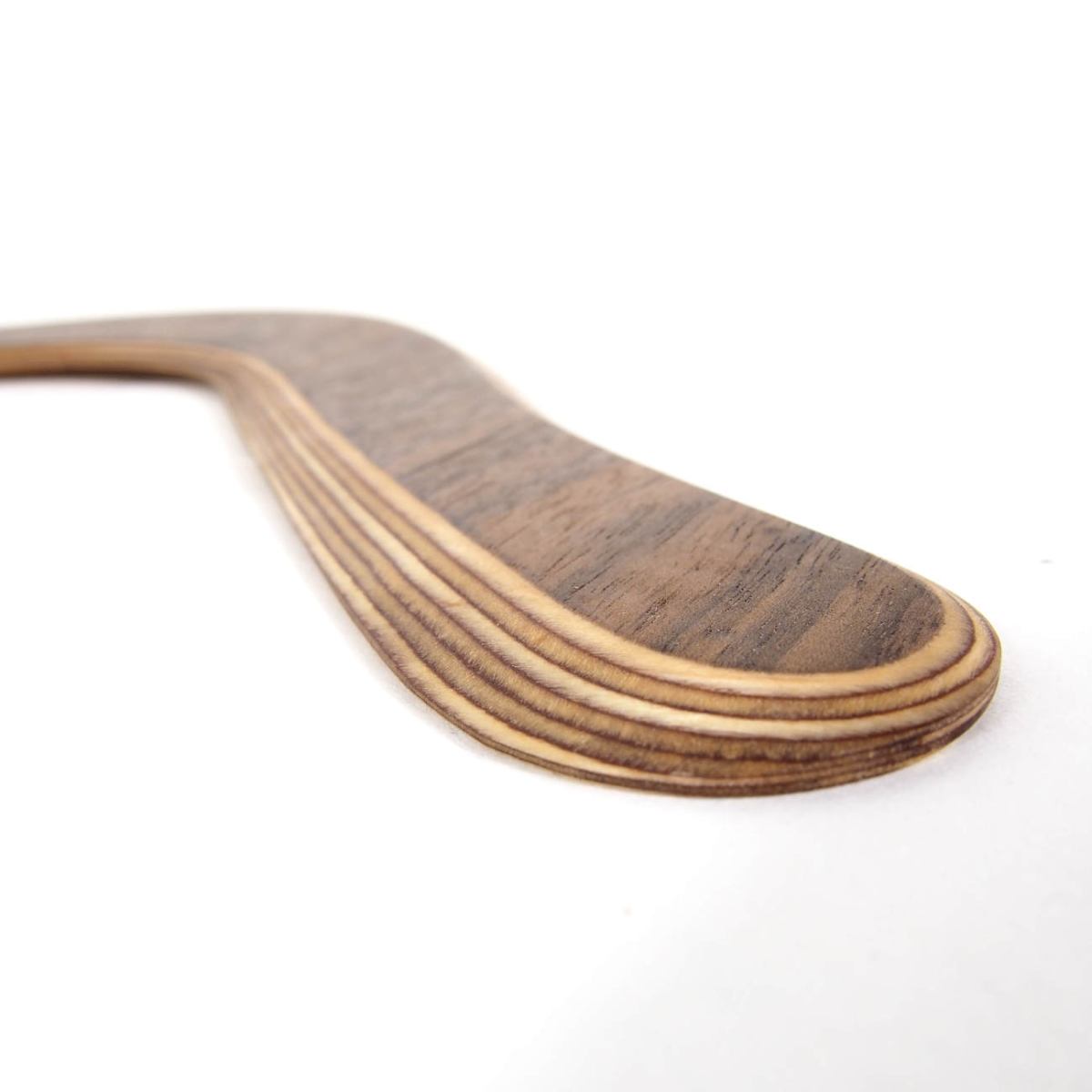 Handcrafted Triple-Wing Boomerang "Walnut" made of Birch and Walnut Wood (flies 20 m)