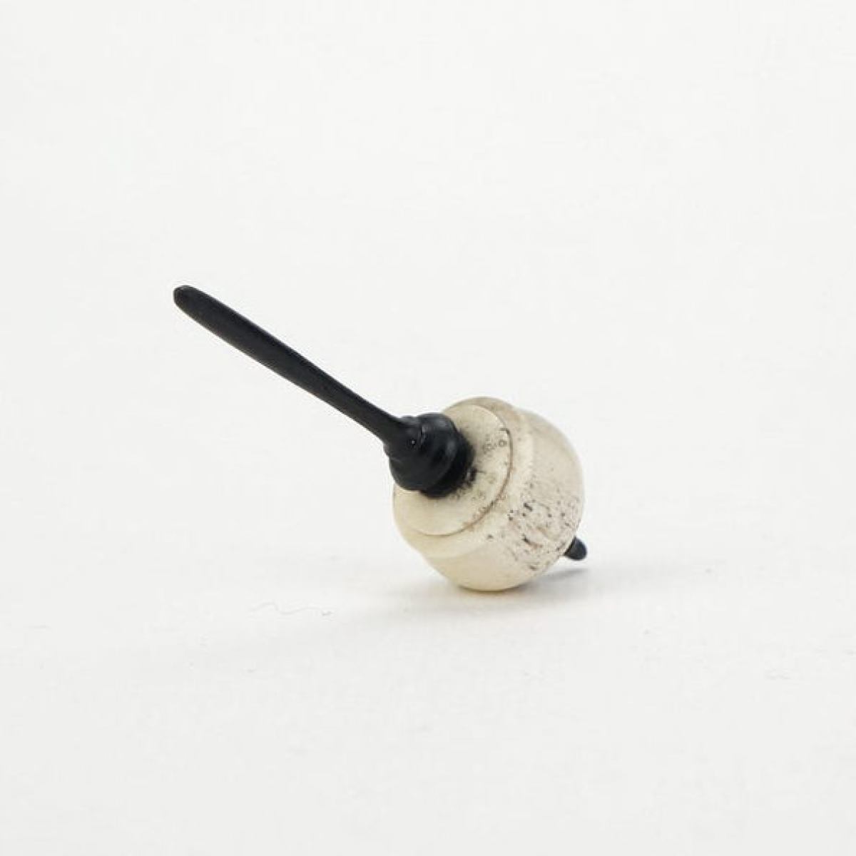 Tiny Spinning Top Handmade of Roebuck Horn and Ebony