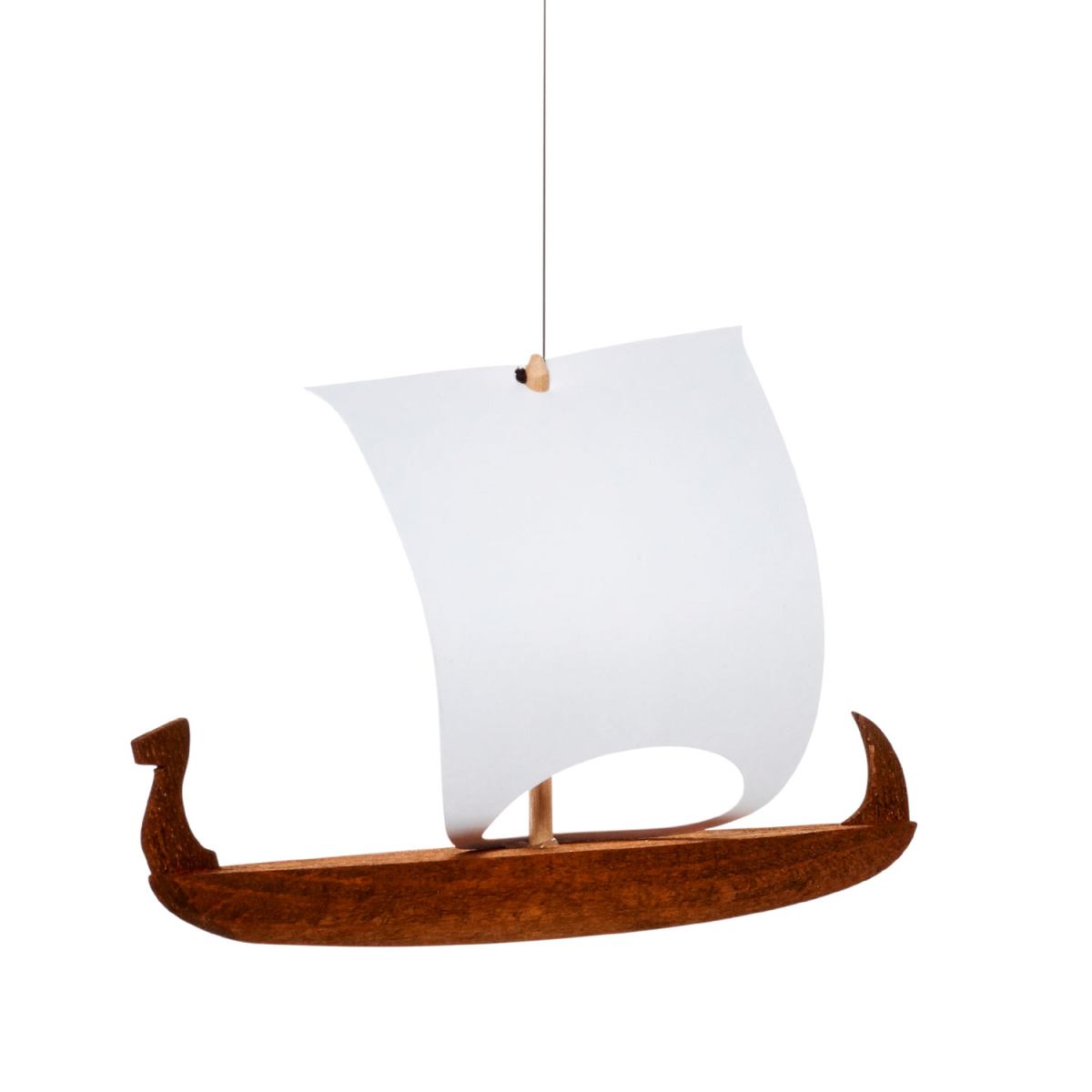Children's Mobile "Viking" with Five Teak Wood Ships