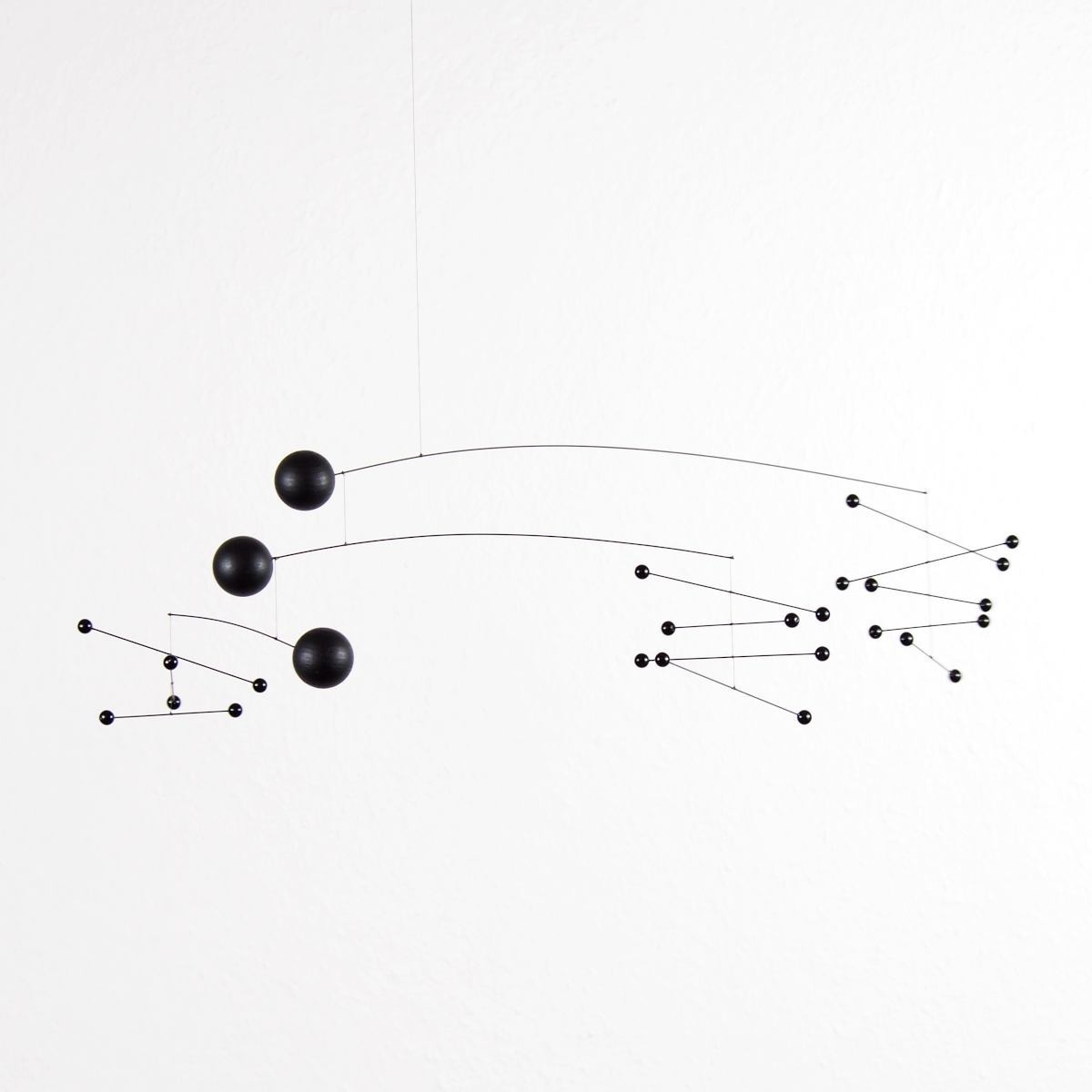 Complex Wooden Mobile "Symphony In Three Movements"  (Black)