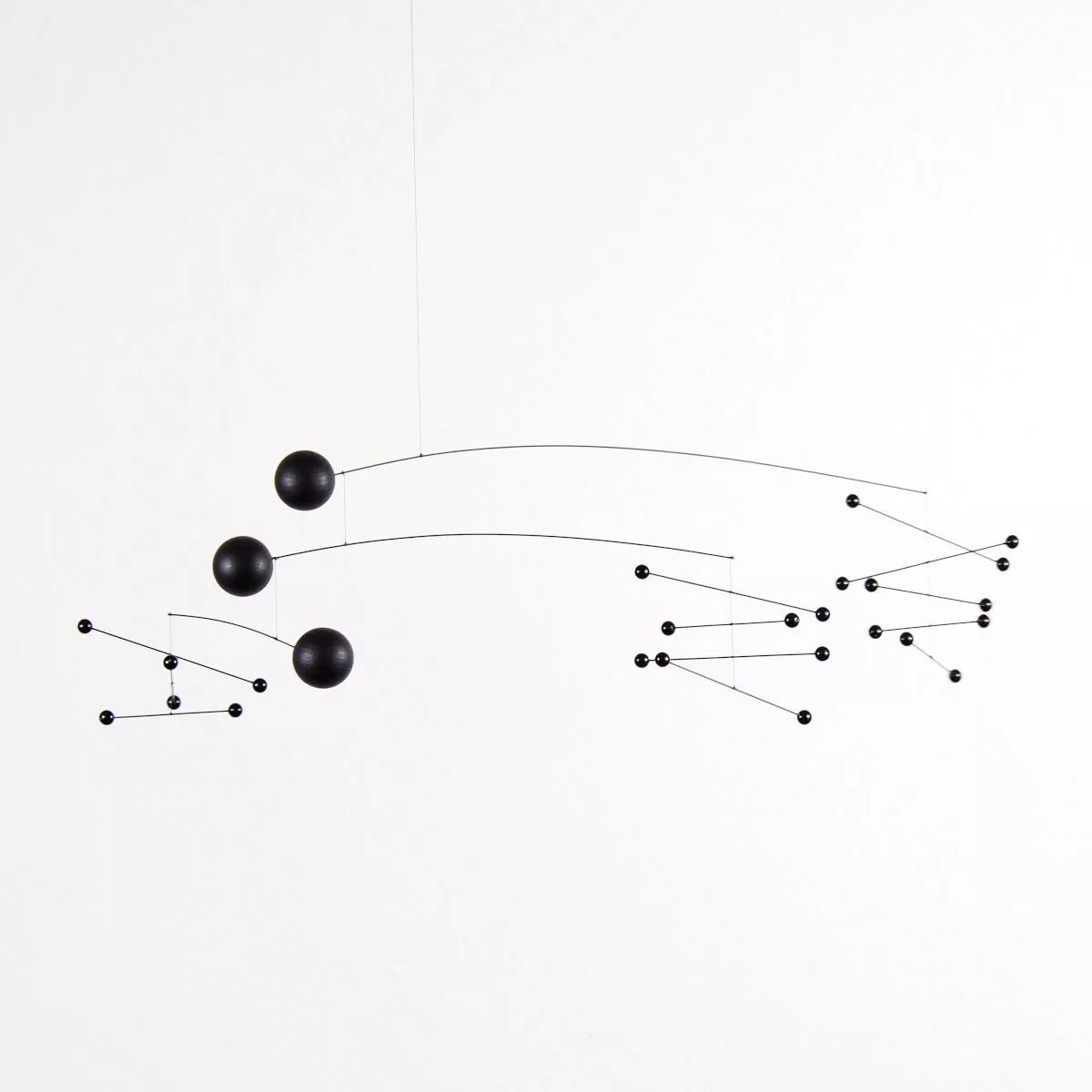 Complex Wooden Mobile "Symphony In Three Movements" (Black)