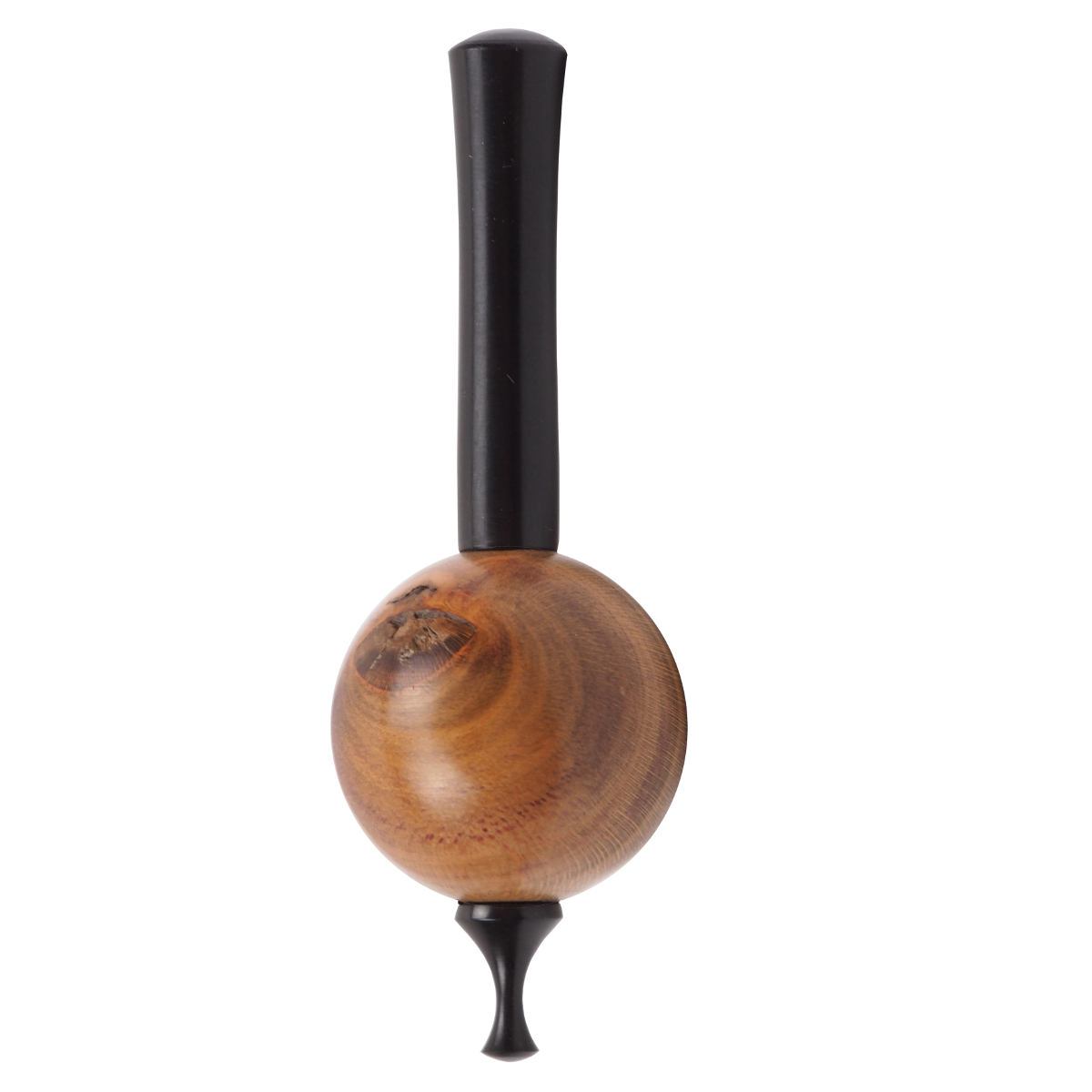Handcrafted Wooden Spinning Top "Drummer" with Spherical Body