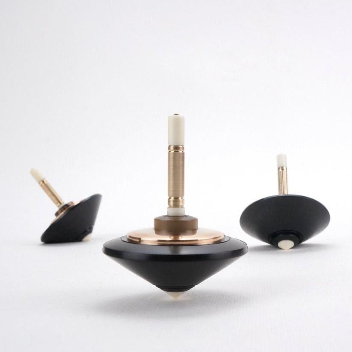 Exclusive Spinning Top made of Fine Woods, Brass and Bone