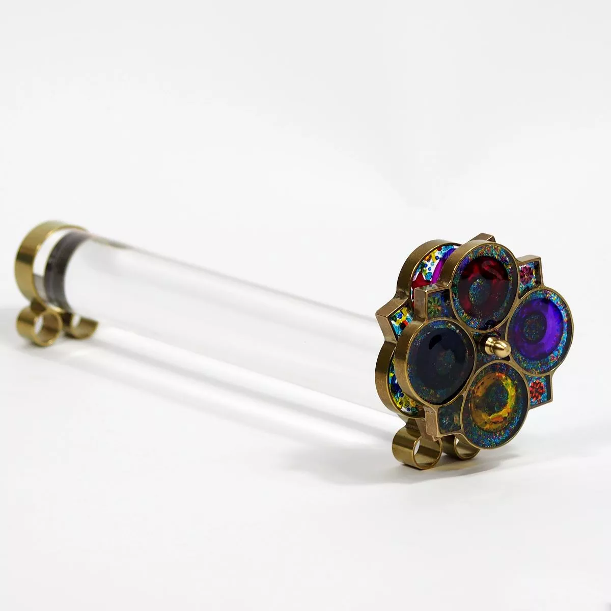 Vortex – Handmade Brass Kaleidoscope with Transparent Tube