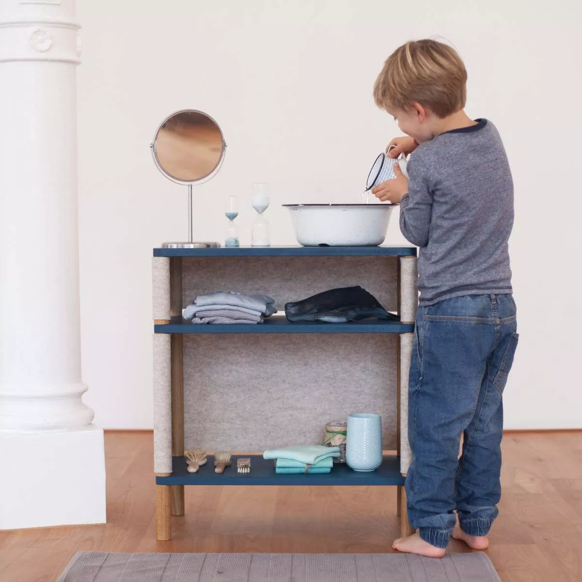 Children's Furniture Accessory: Height extension for wood & felt shelves