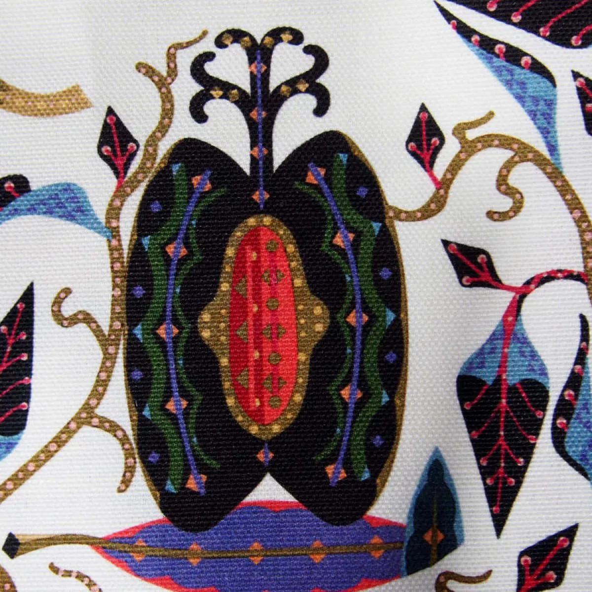 Kissenbezug "Putte" mit Katzenmotiv auf Leinen & Baumwolle (50 x 50 cm)