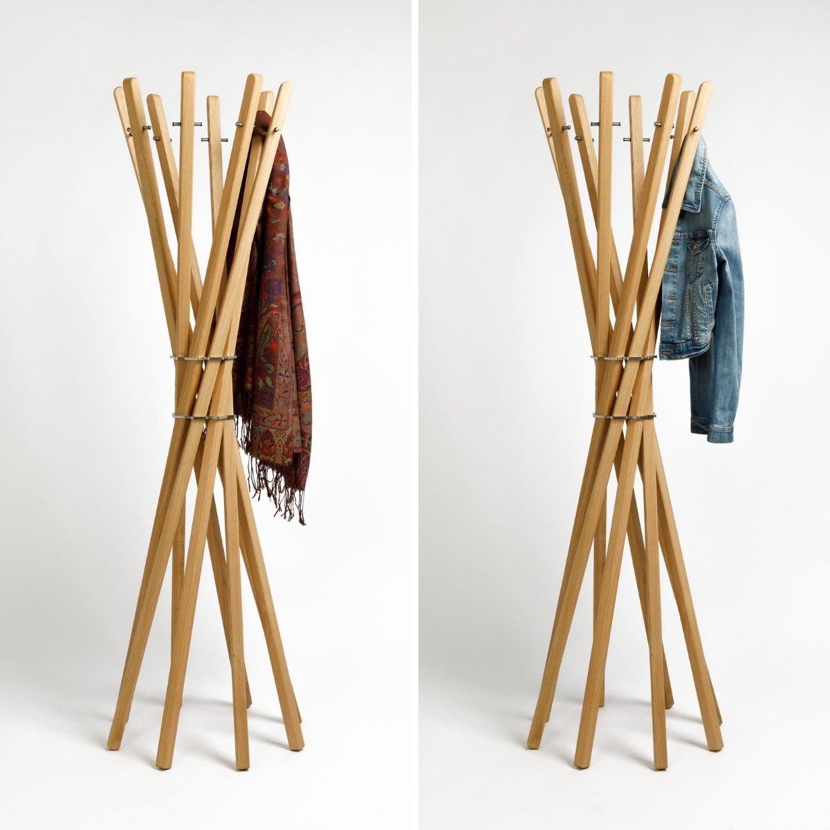 Design Clothes Rack / Hall Stand made of Solid Oak Wood