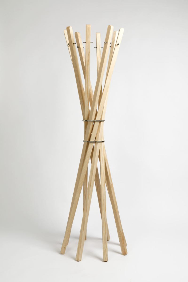 Design Clothes Rack / Hall Stand made of Solid Ash Wood