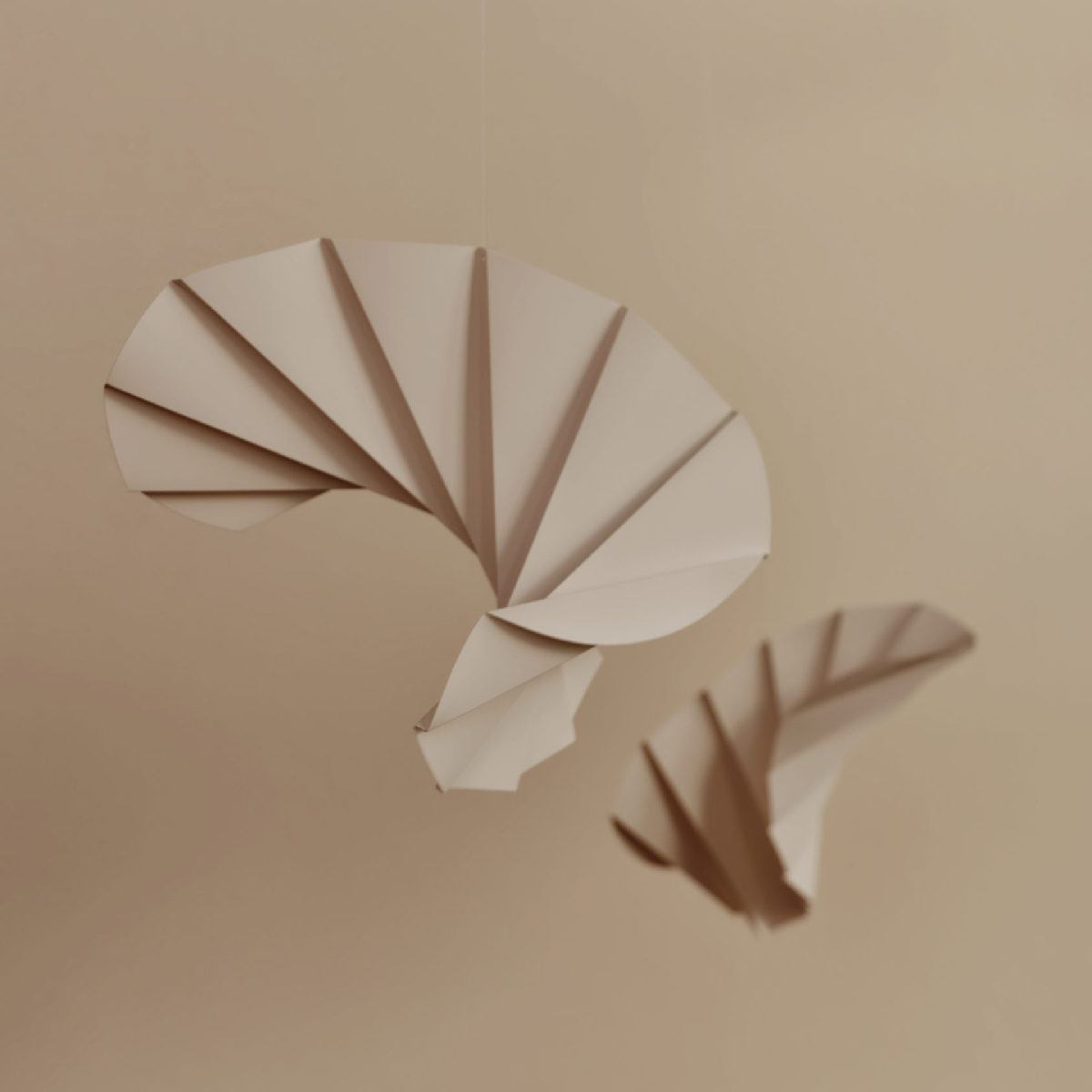 Geometrical Mobile "Waves" with White Elements (two sizes)