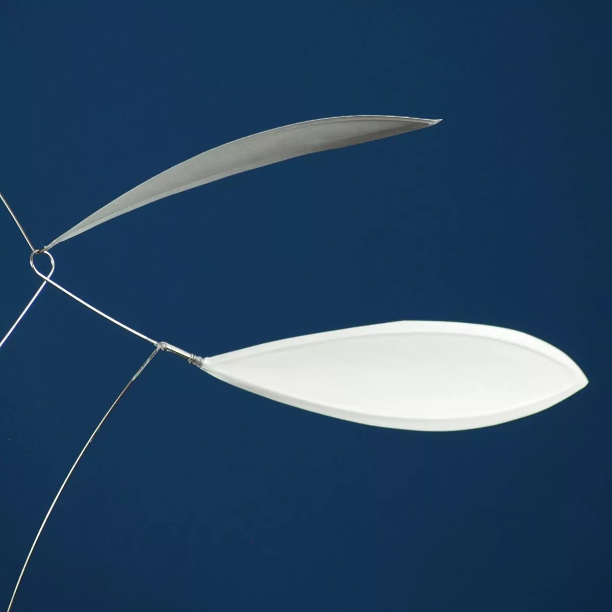 Delicate Handmade Leaf-Shaped Mobile "Little Leaf", Grey (60 x 50 cm)