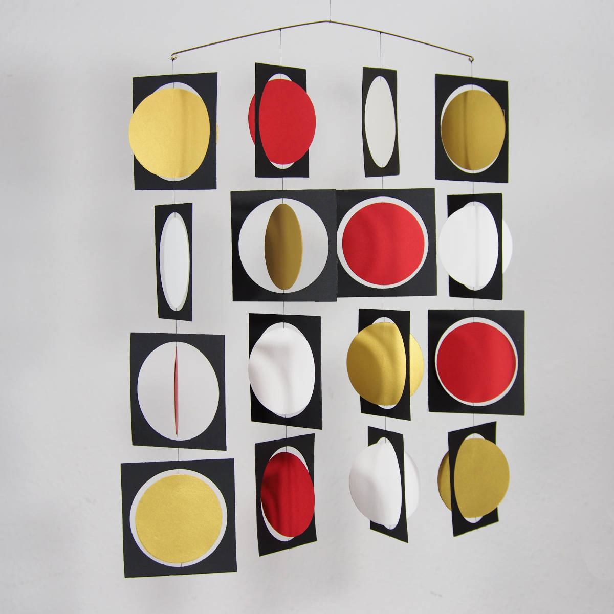Design Mobile "16" with Colored Squares and Circles (42 x 44 cm)
