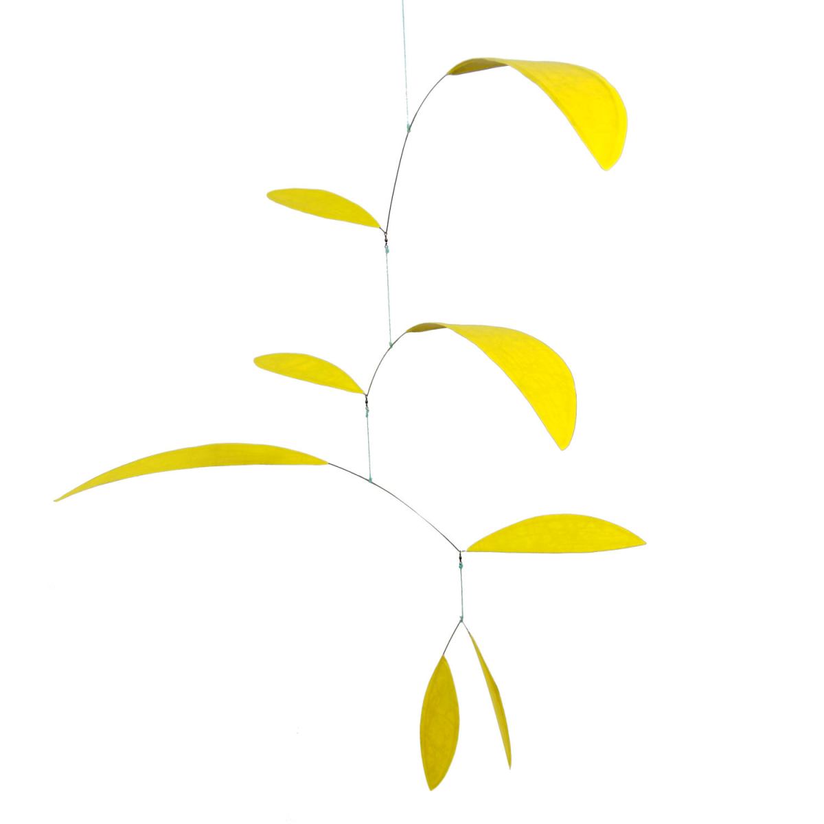 Handbemaltes Design-Mobile "Swipp" – Zitrone (60 x 60 cm)