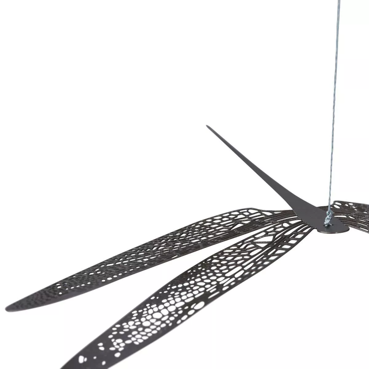Mobile mit drei filigranen Libellen aus plattiertem Edelstahl (36 x 100 cm)