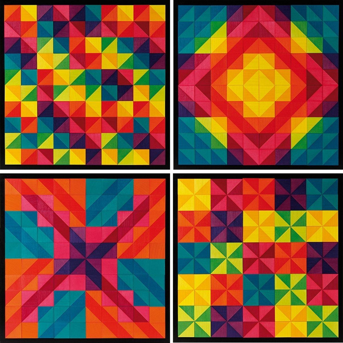 Mosaik 100 – Originales Naef-Spiel aus Holz mit farbenfrohen Mosaiksteinen