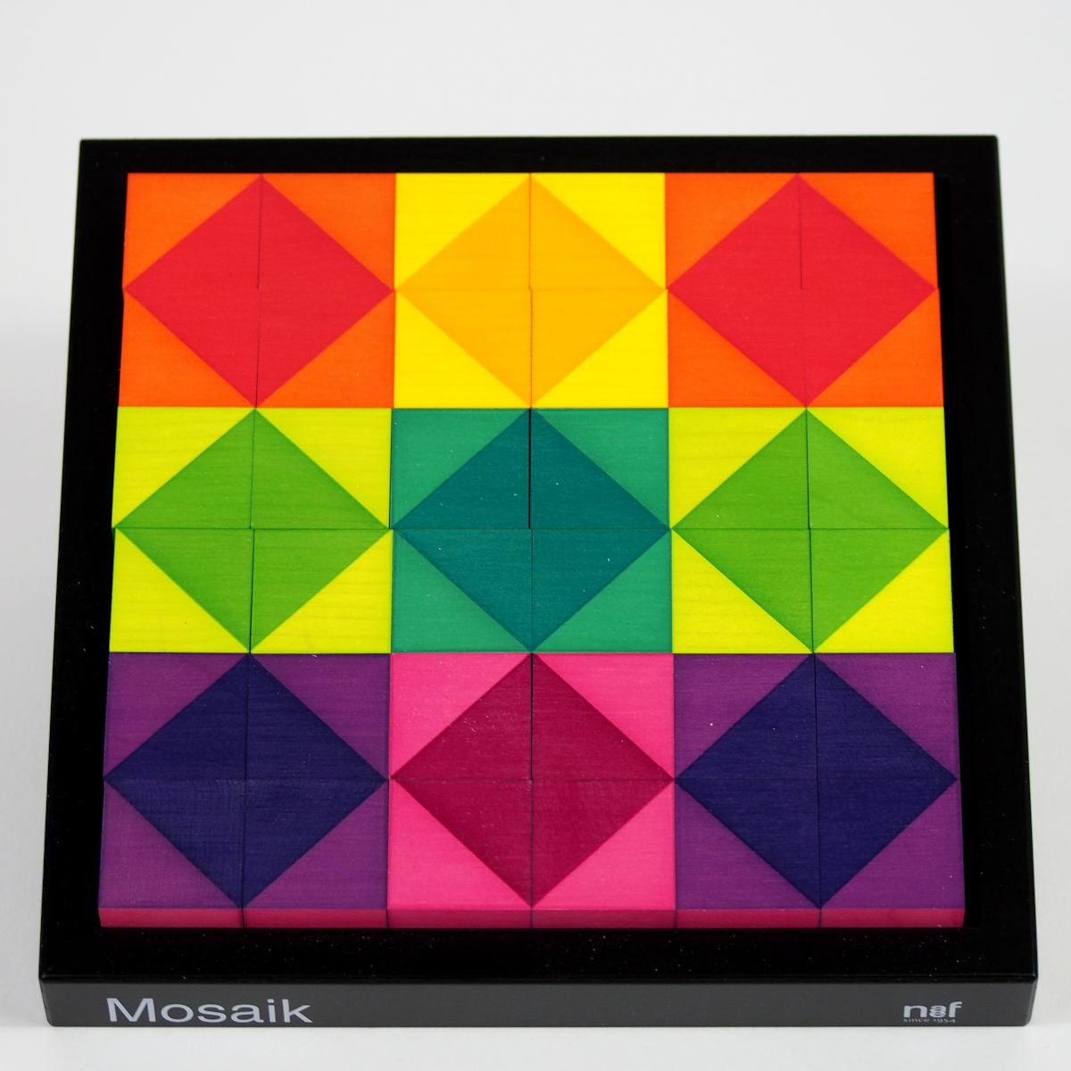 Mosaic 36 – Original Naef Game with Color Blocks, made of Wood