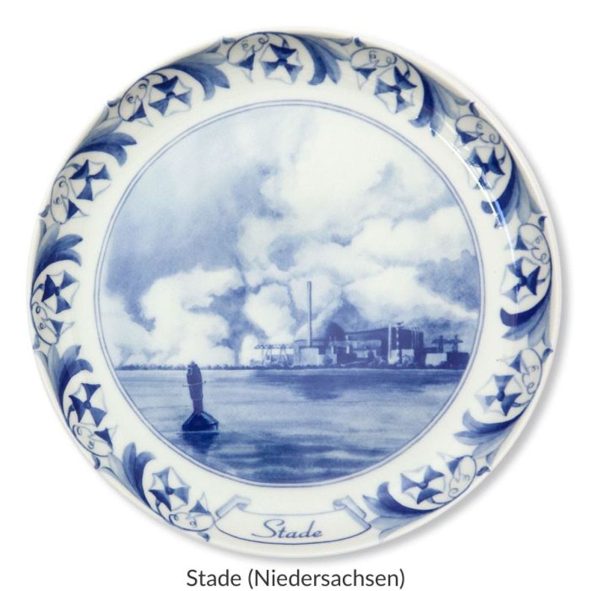 Set of Five Nuclear Plates made of Porcelain