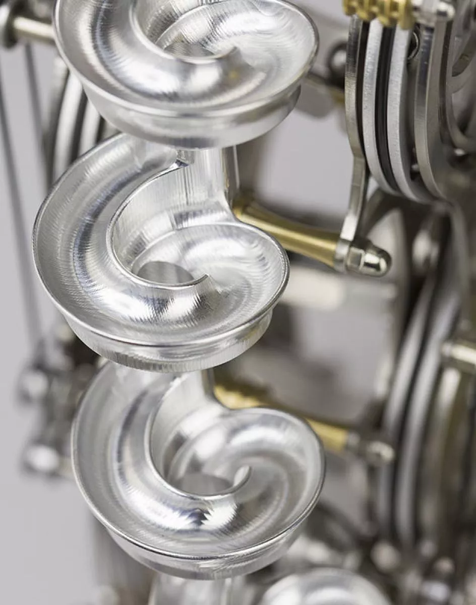 Extra Large Marble Machine made of Brass and Steel