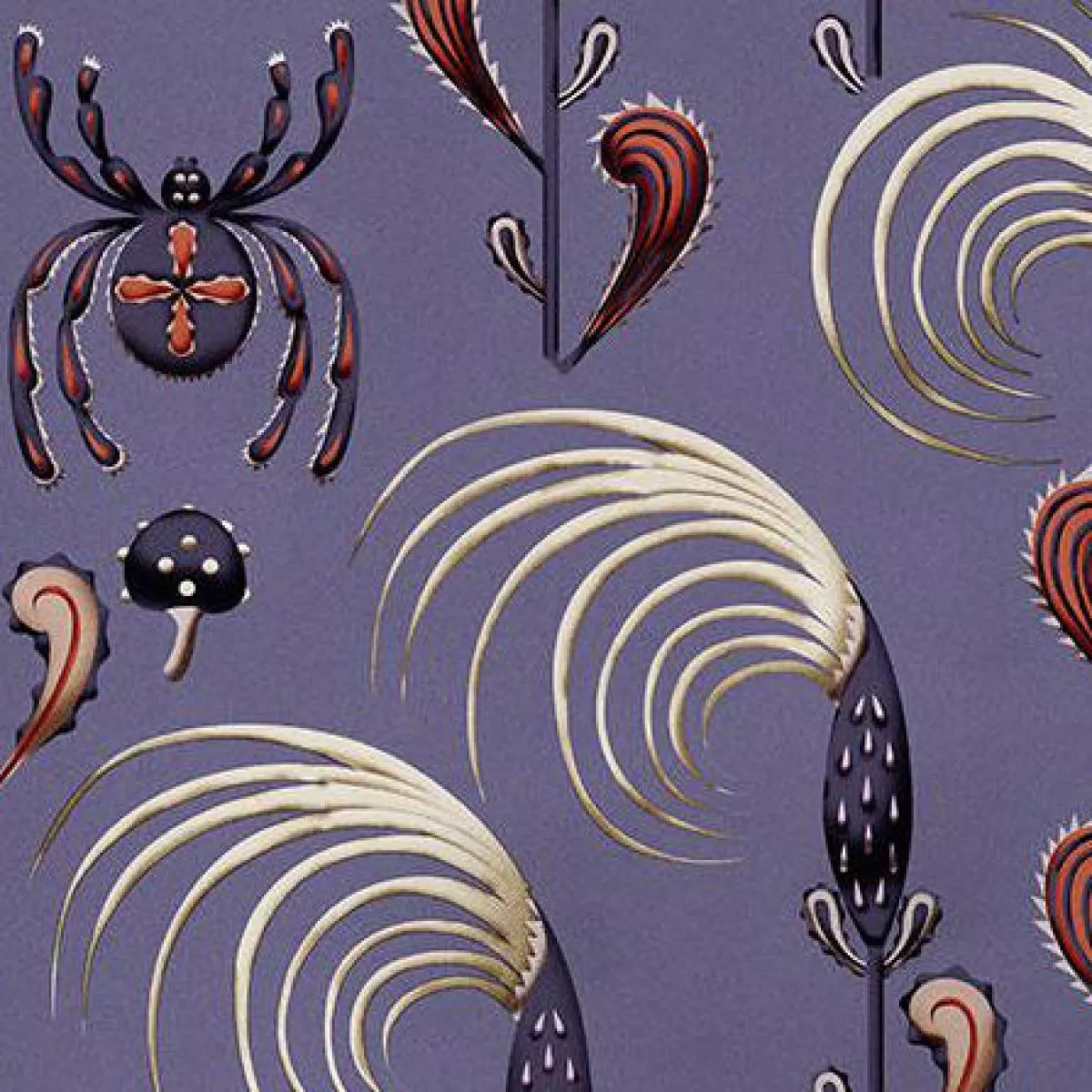 Kunstvolle Tapete "Spinne" aus Vliespapier