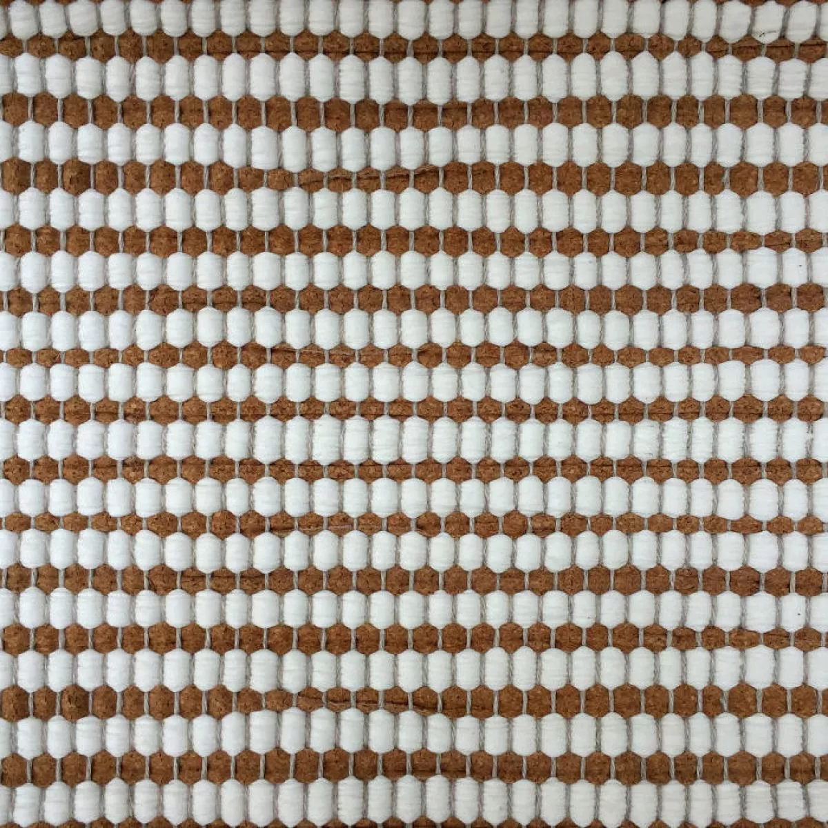 Handgewebter Teppich Boreal aus Kork und Wolle | Kunstbaron