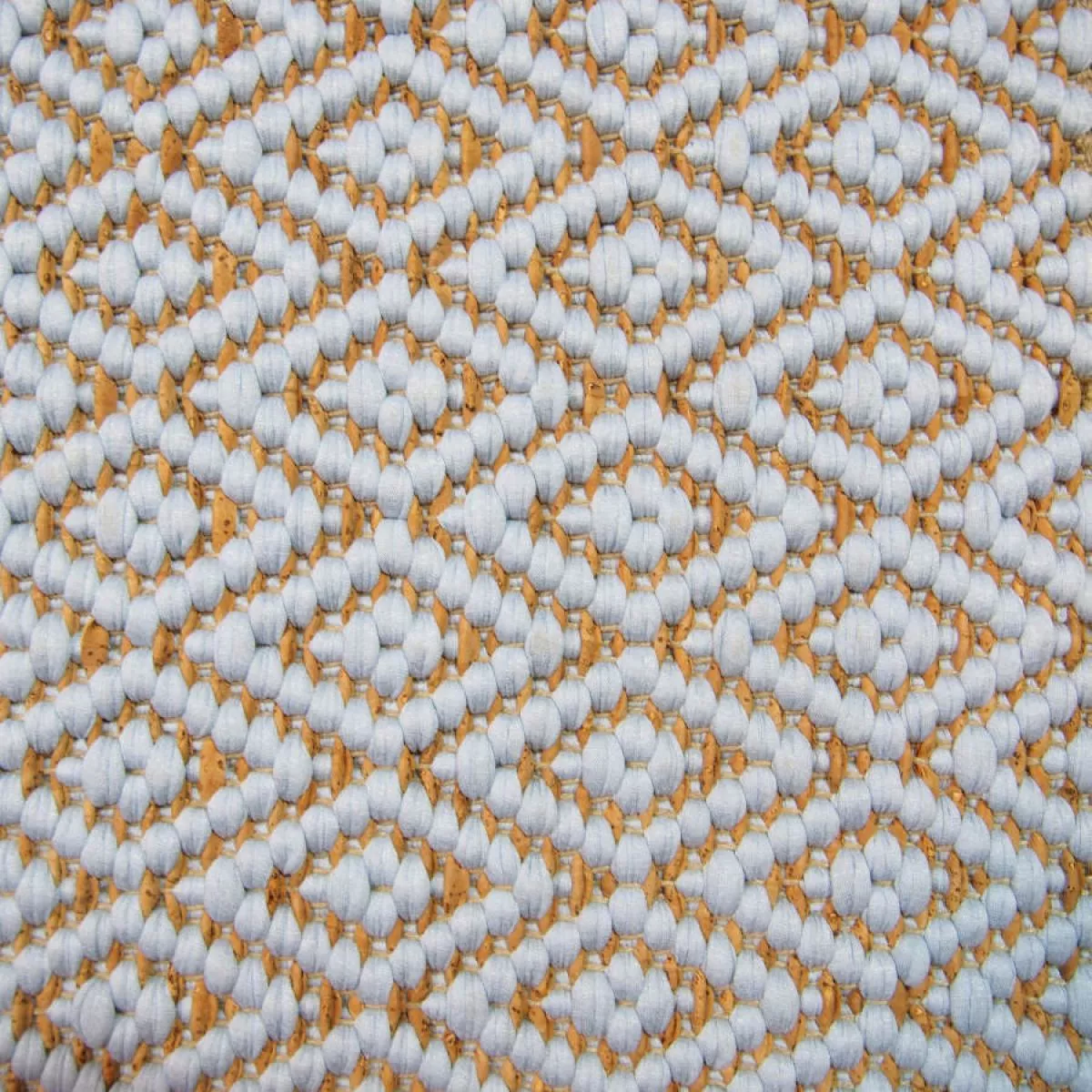 Handgewebter Teppich "Fuji" aus Kork und Baumwolle-Jersey