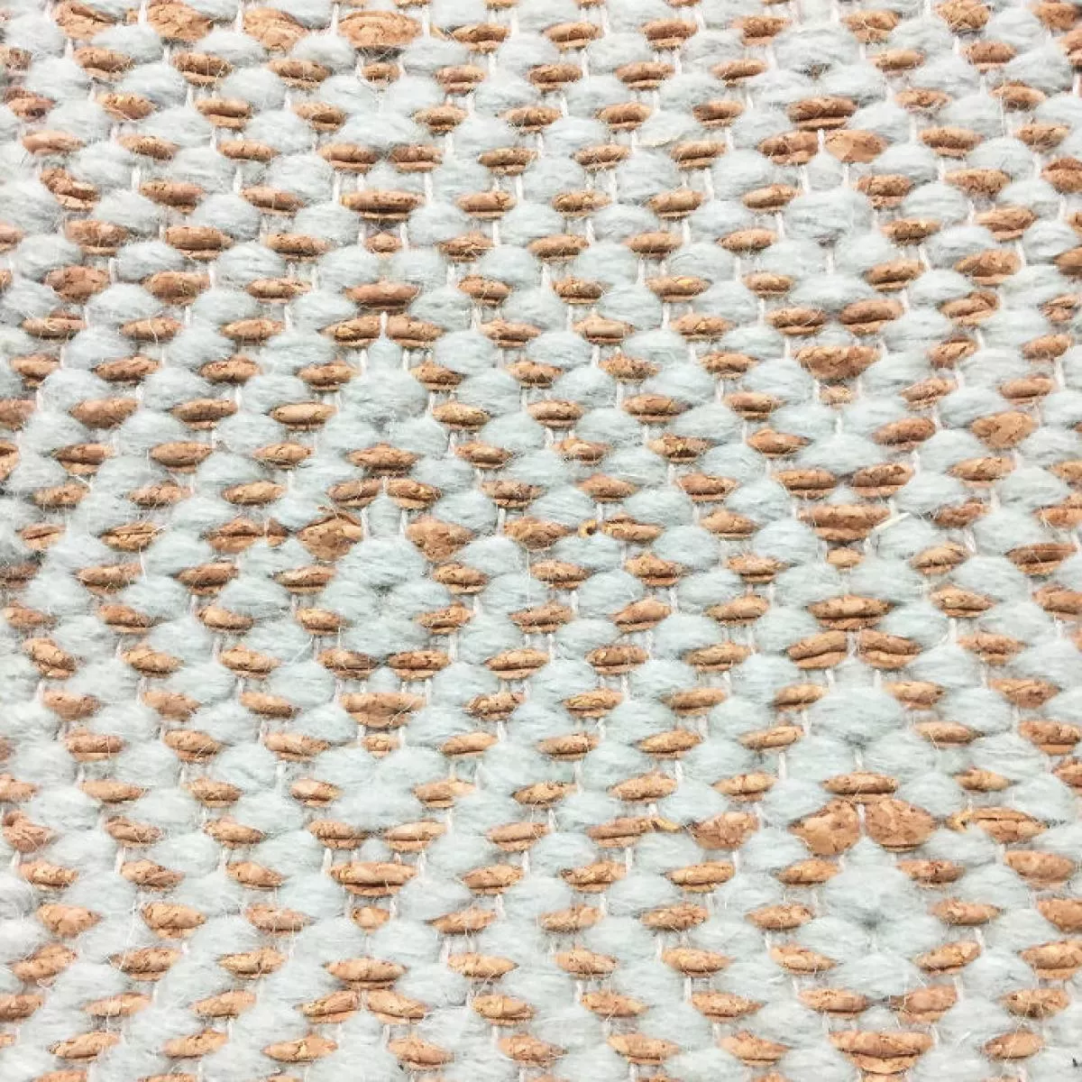 Handgewebter Teppich Perito aus Kork und Baumwolle | Kunstbaron