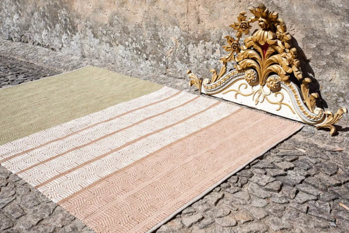 Handwoven cork and wool rug Petra | Kunstbaron