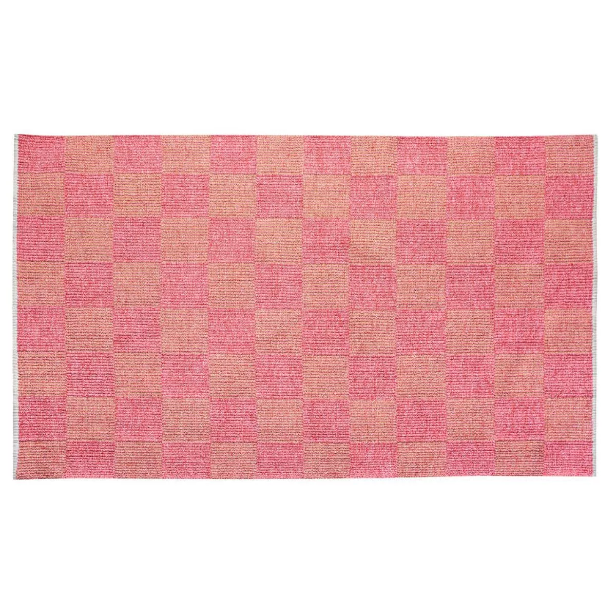 Pink version: Handwoven cork, cotton and wool rug Square | Kunstbaron