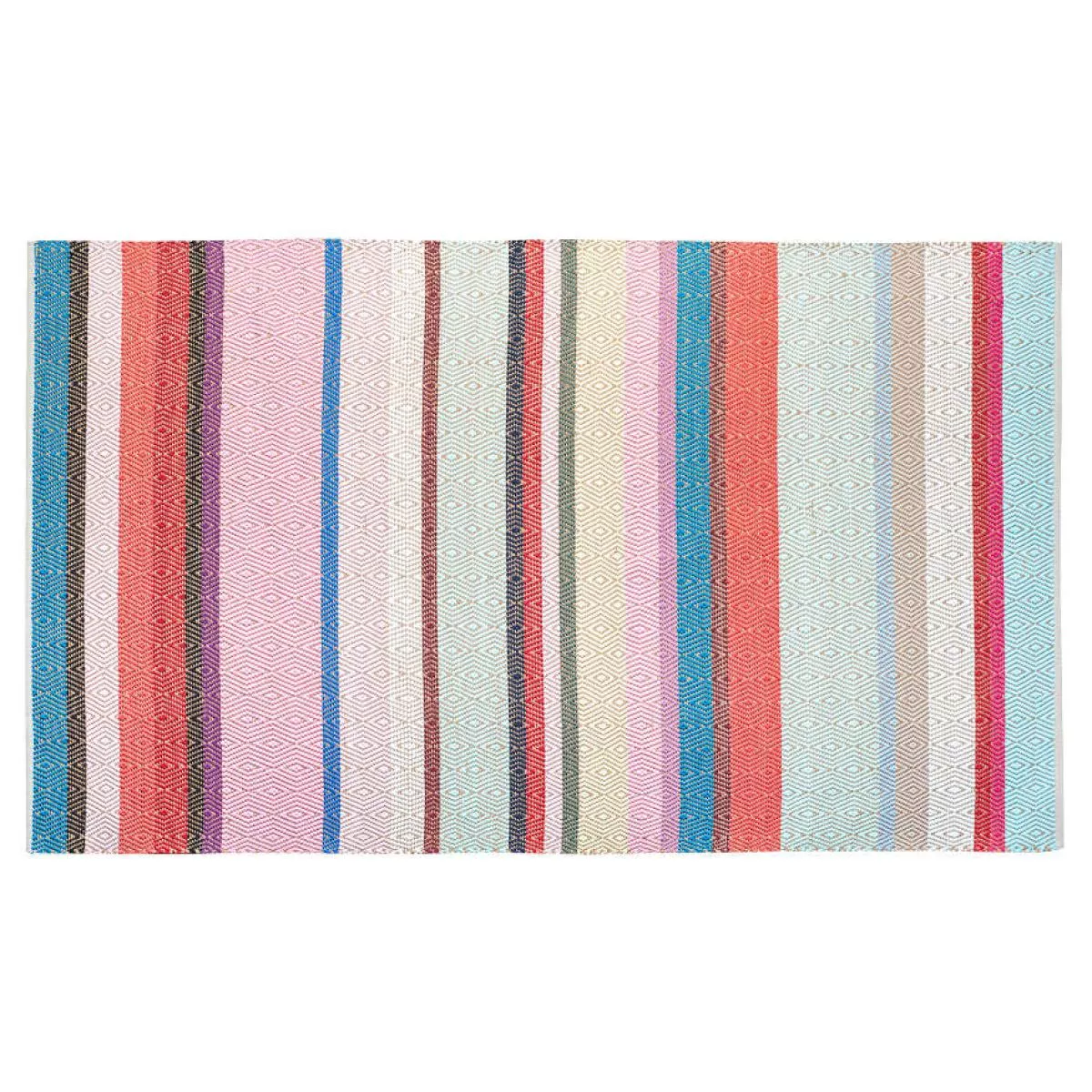 Handgewebter Teppich Ushuaia aus Kork und Baumwoll-Jersey | Kunstbaron