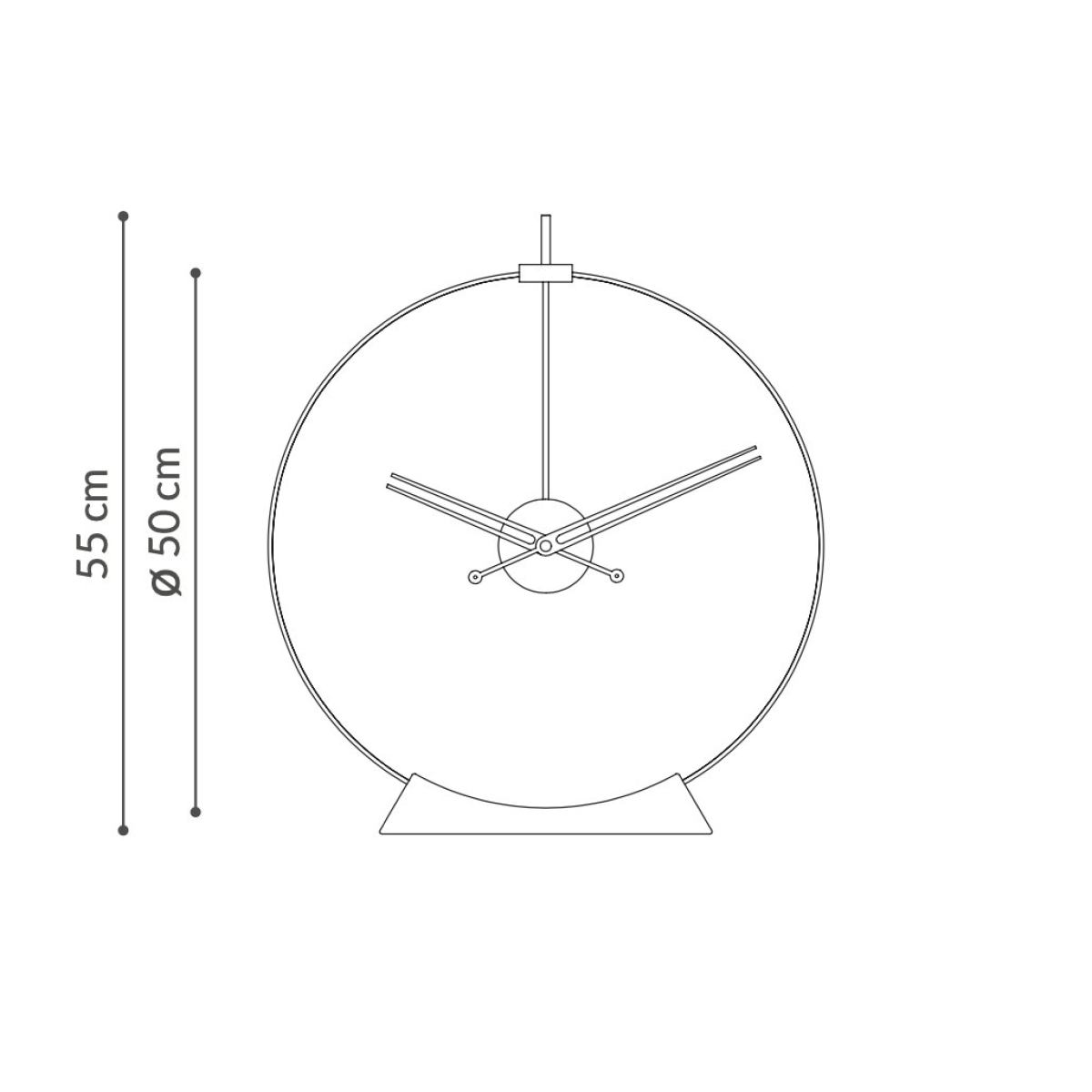 Airy Design Table Clock "Aire" made of Wood and Fibre Glass Ø 50 cm