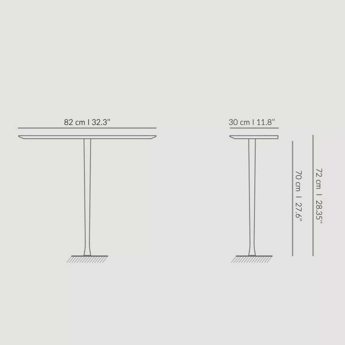 Stilvolles kleines Wandregal / Sideboard mit Echtholzfurnier – Modell 1 (stehend)