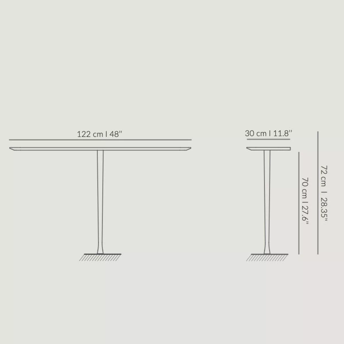 Stilvolles kleines Wandregal / Sideboard mit Echtholzfurnier – Modell 2 (stehend)