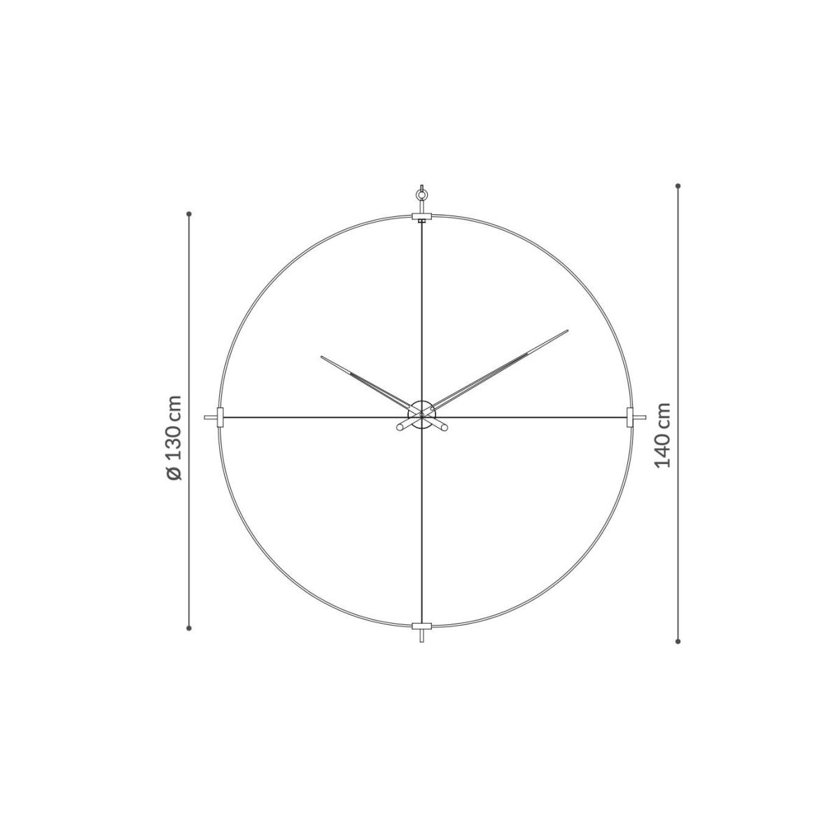 Große Design-Uhr "Delmori" zur Wand- oder Deckeninstallation Ø 130 cm